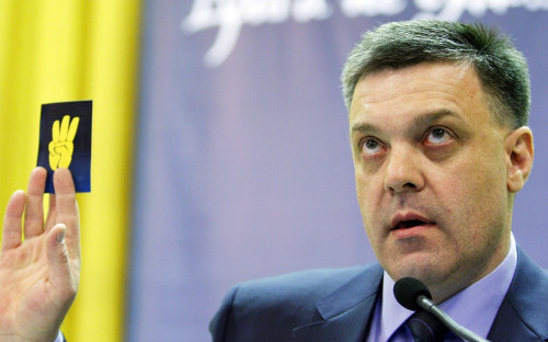 Лидер всеукраинского объединения "Свобода" Олег Тягнибок 