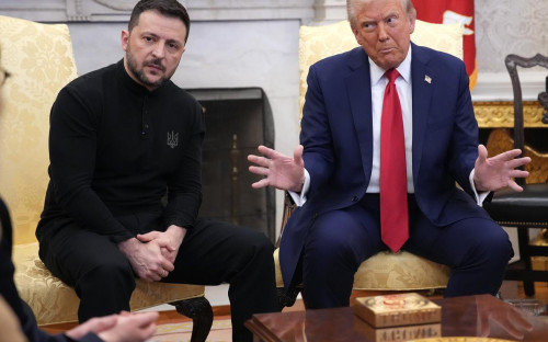 Президенты Украины и США Владимир Зеленский и Дональд Трамп во время встречи в Белом доме 28 февраля