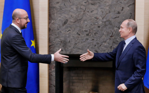 Шарль Мишель и Владимир Путин