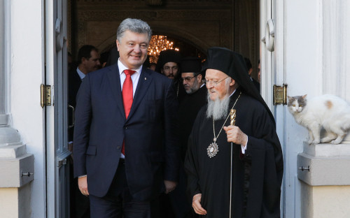 Петр Порошенко и патриарх Варфоломей