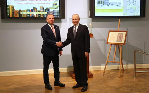 Владимир Путин и&nbsp;Стив Уиткофф,&nbsp;Санкт-Петербург,&nbsp;11 апреля 2025 г.