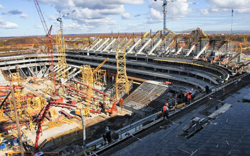 Строительство стадиона &laquo;Самара&nbsp;Арена&raquo;. Октябрь 2016 года
