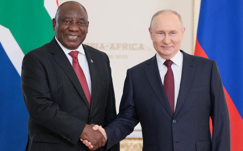 Сирил Рамафоса и Владимир Путин