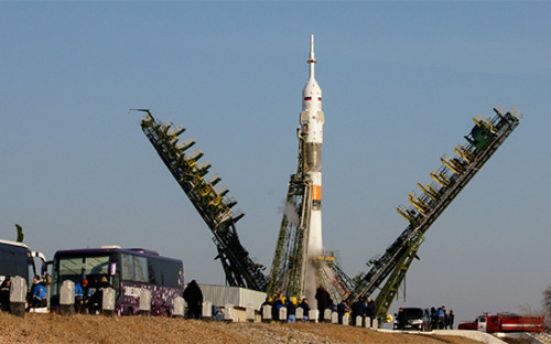 Ракета-носитель &laquo;Союз&raquo; на космодроме Байконур