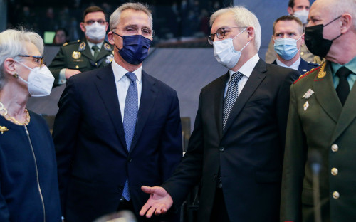 Уэнди Шерман, Йенс Столтенберг, Александр Грушко и Александр Фомин