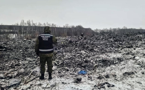 Место крушения&nbsp;Ил-76 в нескольких километрах&nbsp;от села Яблоново в Белгородской области
