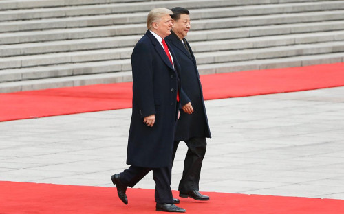 Дональд Трамп и&nbsp;Си Цзиньпин&nbsp;в Пекине, Китай,&nbsp;9 ноября 2017 г.