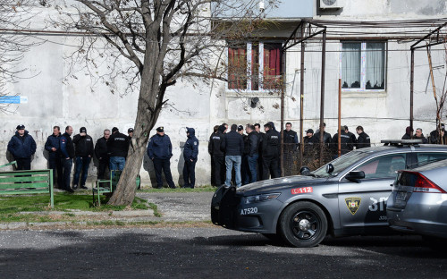 Сотрудники полиции во время контртеррористической операции в Тбилиси