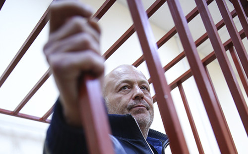 Экс-сенатор от Ненецкого автономного округа Александр Сабадаш во время рассмотрения ходатайства следствия об аресте в Басманном суде