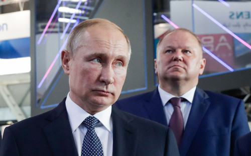 Владимир Путин и Николай Цуканов