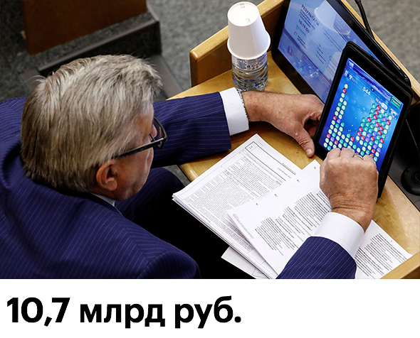Расходы на Госдуму в 2018 году, согласно смете, выросли на 8,4%, до 10,7 млрд руб. Этот рост, как рассказал РБК источник, близкий к руководству аппарата нижней палаты, связан с увеличением расходов на деятельность парламентариев в регионах, а также на индексацию депутатских зарплат на 4%, которые обойдутся в 3,4 млрд руб.