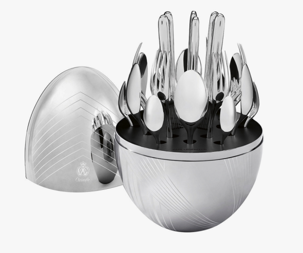 Набор столовых приборов на шесть персон Mood Egg Karl Lagerfeld, Christofle, 257 500 руб.