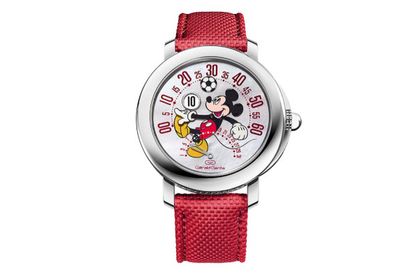 Часы Gerald Genta Arena Bi-Retrograde with Mickey Mouse Playing Football, ограниченная серия (200 экз.), цена по запросу, Bulgari