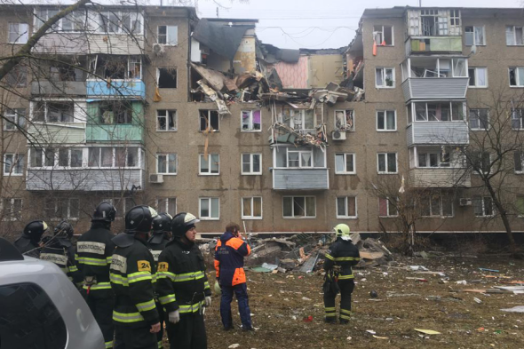 Газ взорвался в доме № 4 в Центральном переулке в 5:54 мск