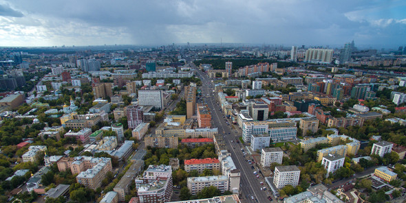 Вид на Пресненский район ЦАО Москвы