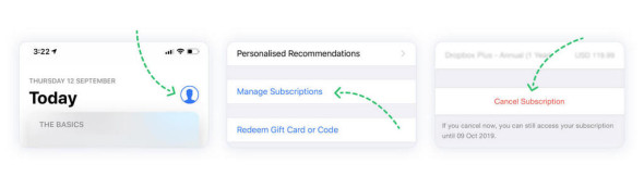 Отмена подписки через App Store