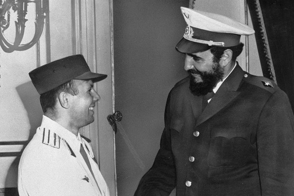 Юрий Гагарин и Фидель Кастро, 25 июля 1961 года