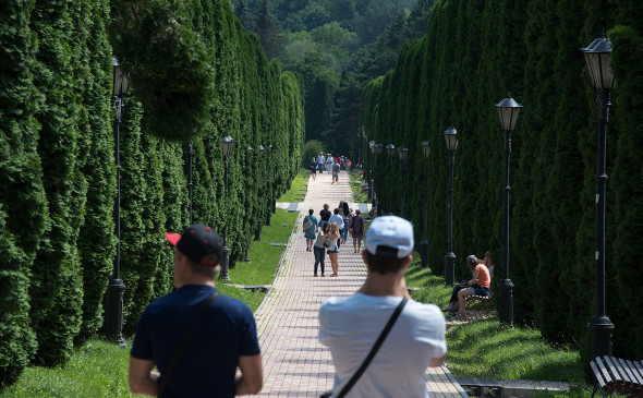 Посетители в Кисловодском национальном парке