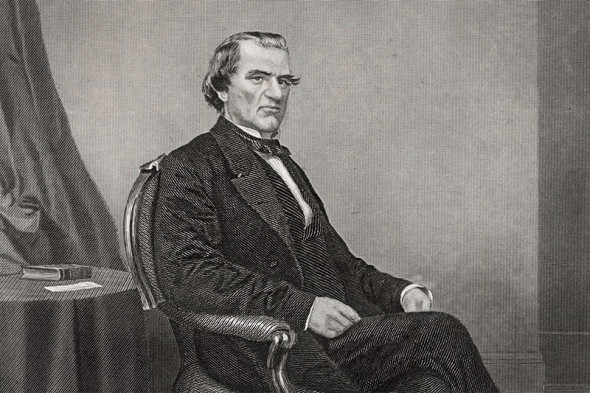 После убийства Авраама Линкольна в 1865 году 17-м президентом США стал вице-президент Эндрю Джонсон. В 1867 году Джонсон наложил вето на принятый конгрессом (две трети мест в обеих палатах принадлежало радикальным республиканцам) билль об условиях обратного допущения южных штатов в союз и о гражданском равноправии негров.
Позже конгресс принял закон о пребывании на должности, запрещавший главе исполнительной власти смещать государственных должностных лиц. Закон был направлен на защиту военного министра Эдвина Стэнтона, отправленного в отставку Джонсоном. Конфликт завершился выдвижением палатой представителей обвинений президенту, однако сенату для инициирования импичмента не хватило одного голоса