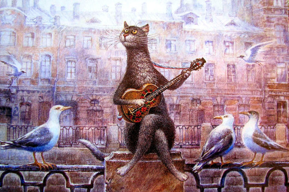 День кошек и котов в Санкт-Петербурге сегодня :-) Искусство,Город