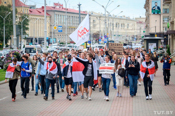 Студенческий протест в Минске 1 сентября. Фоторепортаж