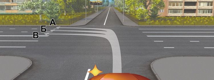 Билет № 36. Вопрос № 8. Вам можно продолжить движение при повороте налево: