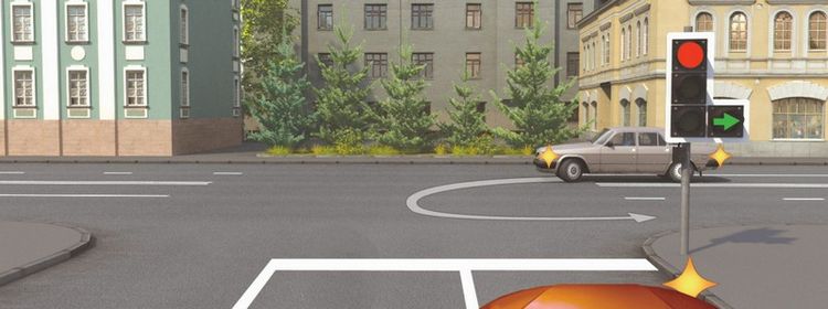 Билет № 11. Вопрос № 13. Обязаны ли Вы при повороте направо уступить дорогу автомобилю, выполняющему разворот?