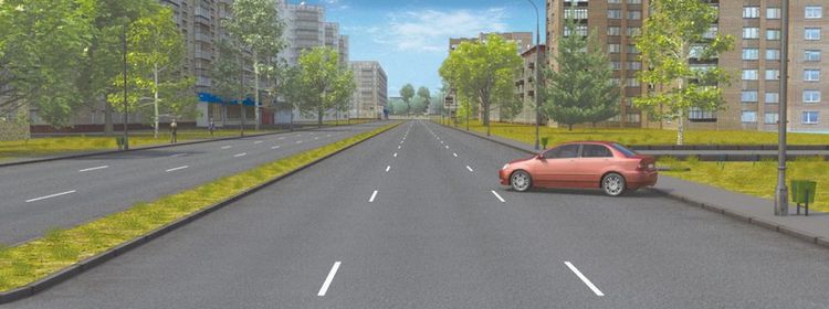 Билет № 30. Вопрос № 12. Можно ли водителю поставить автомобиль на стоянку указанным способом?