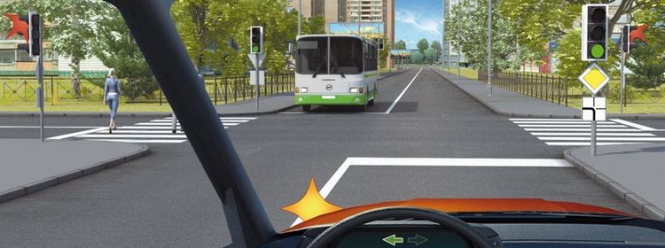 Билет № 2. Вопрос № 13. Вы намерены повернуть налево. Кому Вы должны уступить дорогу?