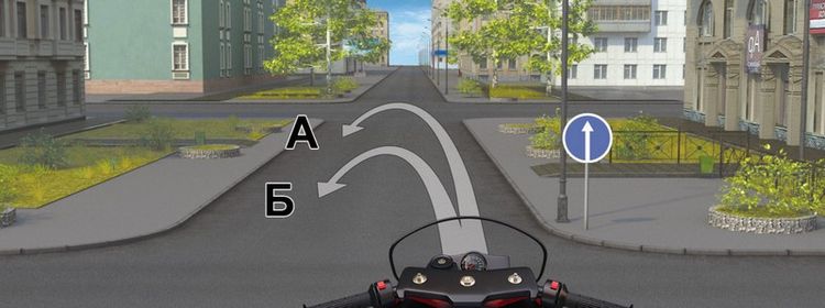 Билет № 18. Вопрос № 9. По какой траектории Вы имеете право выполнить разворот?