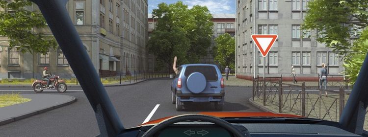 Билет № 2. Вопрос № 7. Поднятая вверх рука водителя легкового автомобиля является сигналом, информирующим Вас о его намерении: