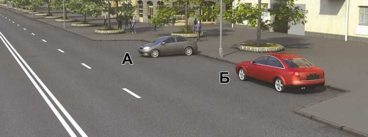 Билет № 5. Вопрос № 12. Кто из водителей нарушил правила стоянки?