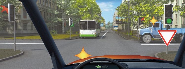 Билет № 32. Вопрос № 13. Как Вам следует поступить при повороте налево?