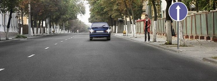 Билет № 28. Вопрос № 9. Разрешено ли водителю движение задним ходом для посадки пассажира на этом участке дороги?