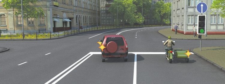 Билет № 8. Вопрос № 13. Кто из водителей, выполняющих поворот, нарушит Правила?