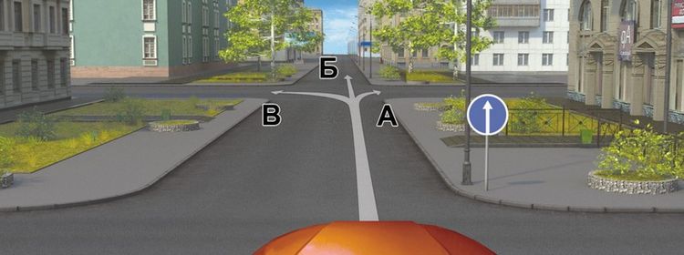 Билет № 35. Вопрос № 2. Вы можете продолжить движение на следующем перекрестке: