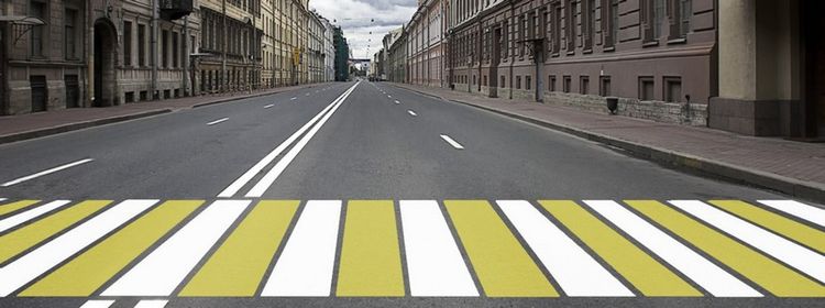 Билет № 13. Вопрос № 5. Какой пешеходный переход обозначает данная разметка?