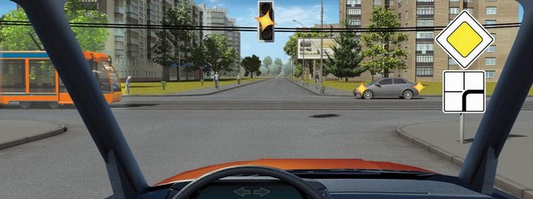 Билет № 12. Вопрос № 15. Вы намерены продолжить движение прямо. Ваши действия при желтом мигающем сигнале светофора?