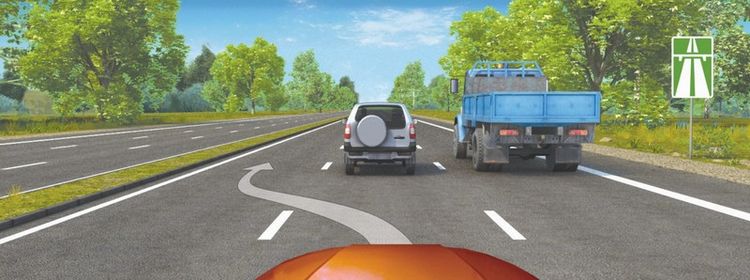 Билет № 29. Вопрос № 16. Можно ли Вам, управляя грузовым автомобилем, осуществить опережение в данной ситуации?