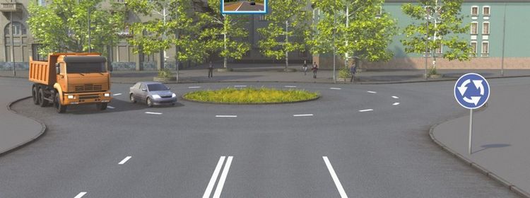 Билет № 31. Вопрос № 8. В каком направлении разрешено продолжить движение водителю легкового автомобиля?