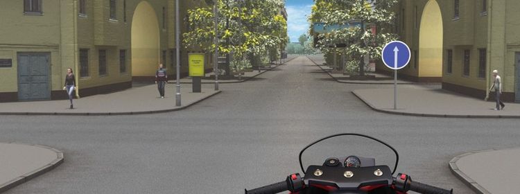 Билет № 16. Вопрос № 2. В какой из дворов Вам можно въехать в данной ситуации?