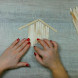 Как сделать новогодний домик из палочек от мороженого