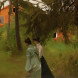 Борис Кустодиев «На прогулке». Около 1906 г..  