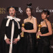 Одри Нуна, EJAE и Рэй Ами с наградой за лучшую оригинальную песню «Golden» из «Кей-поп-охотниц на демонов»