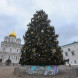 Украшение главной новогодней ели России на Соборной площади Московского Кремля
