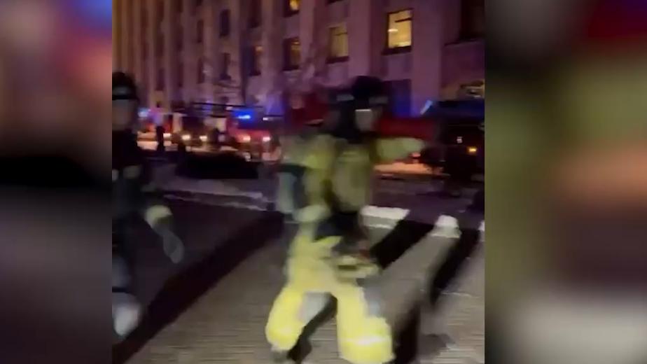 В здании МИД России сработала пожарная сигнализация