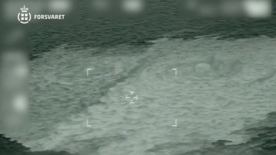 Датские военные показали видео с места утечки на «Северном потоке»