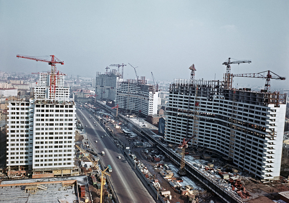 Строительство проспекта Калинина в Москве, 1967 год