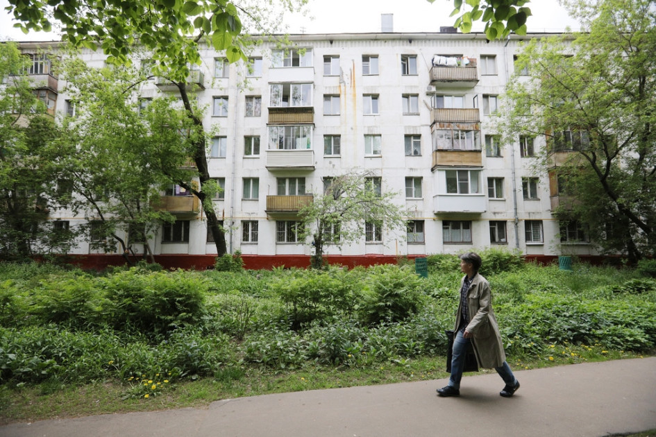 Жилой пятиэтажный дом на Волжском бульваре в Кузьминках