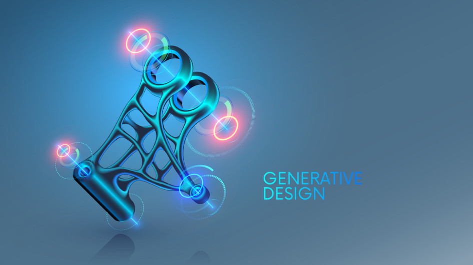 3D-модель металлической детали, выполненная с применением технологии Generative Design